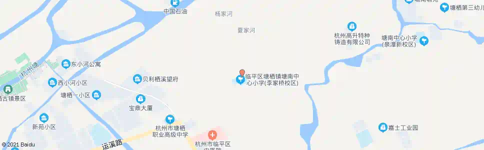 杭州塘南小学_公交站地图_杭州公交_妙搜公交查询2025