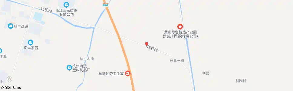 杭州党湾先锋村_公交站地图_杭州公交_妙搜公交查询2025