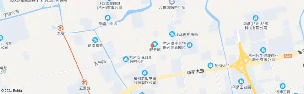 杭州塘宁路五洲路口_公交站地图_杭州公交_妙搜公交查询2025