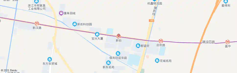 杭州新街镇_公交站地图_杭州公交_妙搜公交查询2025