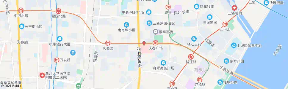 杭州邵逸夫医院庆春院区_公交站地图_杭州公交_妙搜公交查询2025
