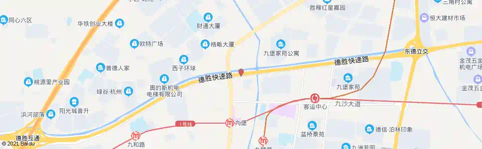 杭州德胜东路杭海路口_公交站地图_杭州公交_妙搜公交查询2025