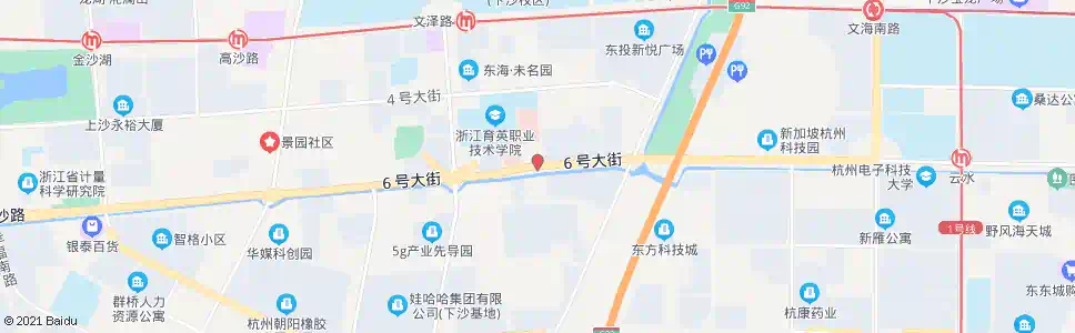 杭州九号大街南口_公交站地图_杭州公交_妙搜公交查询2025