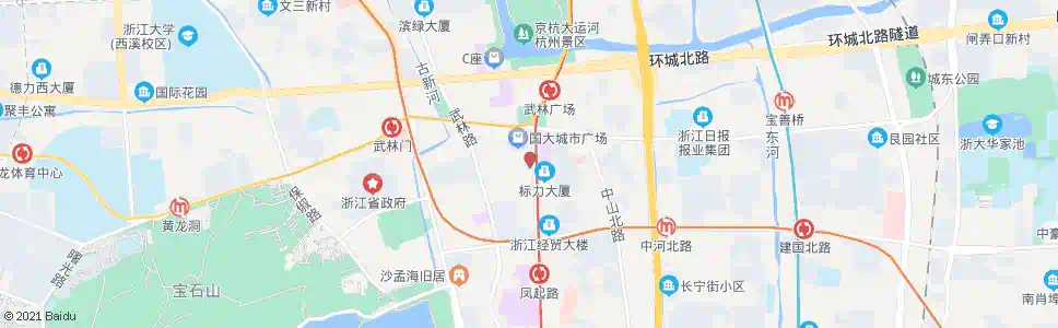 杭州延安新村(杭州百货大楼)_公交站地图_杭州公交_妙搜公交查询2025