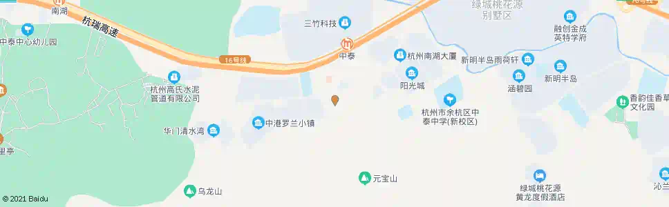 杭州中泰街道_公交站地图_杭州公交_妙搜公交查询2025