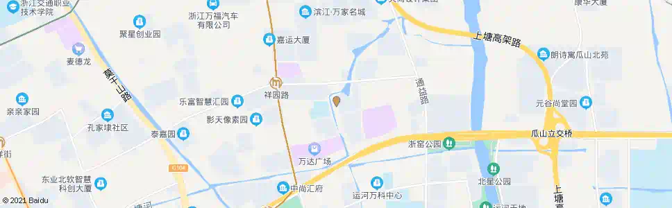 杭州北软路星桥街口_公交站地图_杭州公交_妙搜公交查询2025