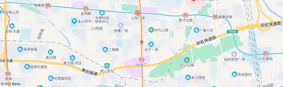 杭州市心路北干一苑路口_公交站地图_杭州公交_妙搜公交查询2025