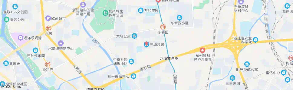 杭州三塘汶园_公交站地图_杭州公交_妙搜公交查询2025