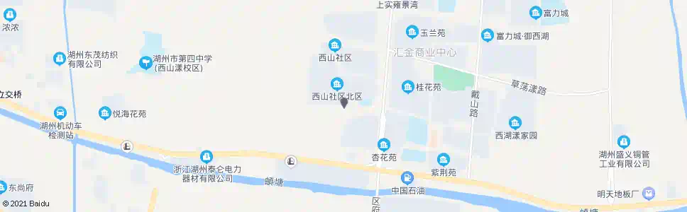 湖州西山社区_公交站地图_湖州公交_妙搜公交查询2025