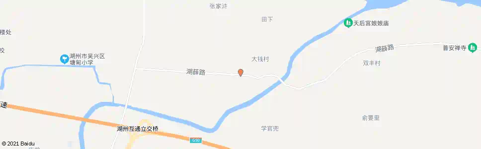 湖州大钱村西_公交站地图_湖州公交_妙搜公交查询2025