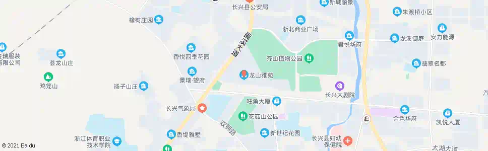 湖州龙山雅苑_公交站地图_湖州公交_妙搜公交查询2025