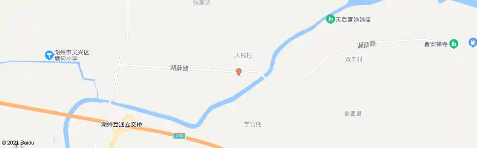 湖州大钱村_公交站地图_湖州公交_妙搜公交查询2025