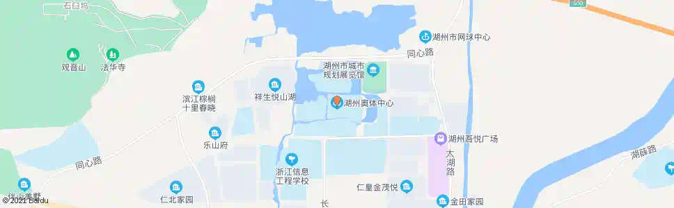 湖州体育中心_公交站地图_湖州公交_妙搜公交查询2025