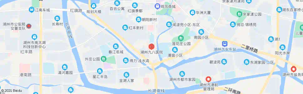 湖州九八医院_公交站地图_湖州公交_妙搜公交查询2025