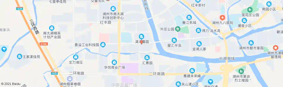 湖州港南路口(清河家园)_公交站地图_湖州公交_妙搜公交查询2025