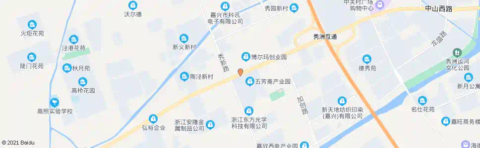 嘉兴五芳斋产业园_公交站地图_嘉兴公交_妙搜公交查询2025