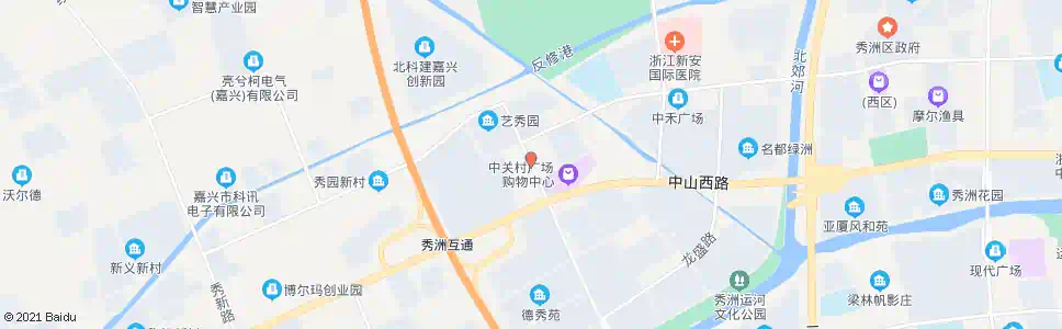 嘉兴秀园路中山西路(智富城西)_公交站地图_嘉兴公交_妙搜公交查询2025