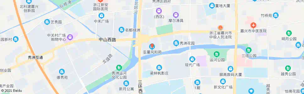 嘉兴亚厦风和苑_公交站地图_嘉兴公交_妙搜公交查询2025