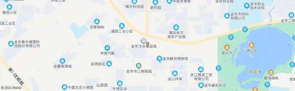 金华金字冷冻食品城(冠山顶)_公交站地图_金华公交_妙搜公交查询2025