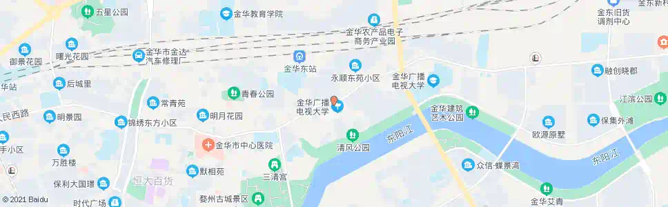 金华四牌楼(新青年高复班)_公交站地图_金华公交_妙搜公交查询2025