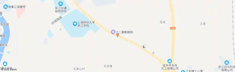 金华十二里_公交站地图_金华公交_妙搜公交查询2025