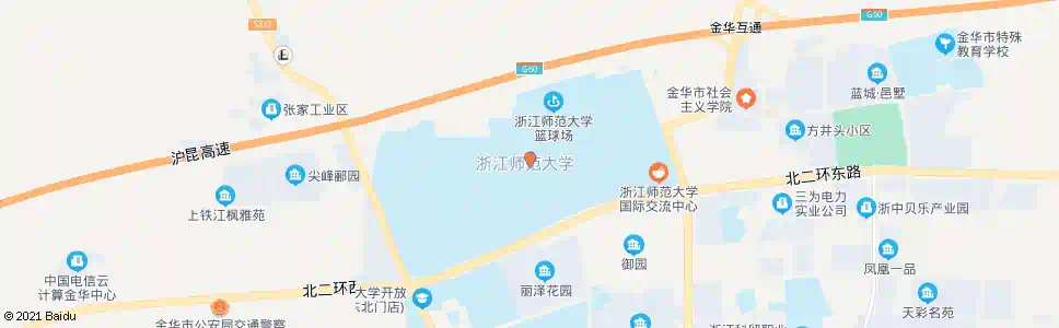 金华浙师大南门_公交站地图_金华公交_妙搜公交查询2025