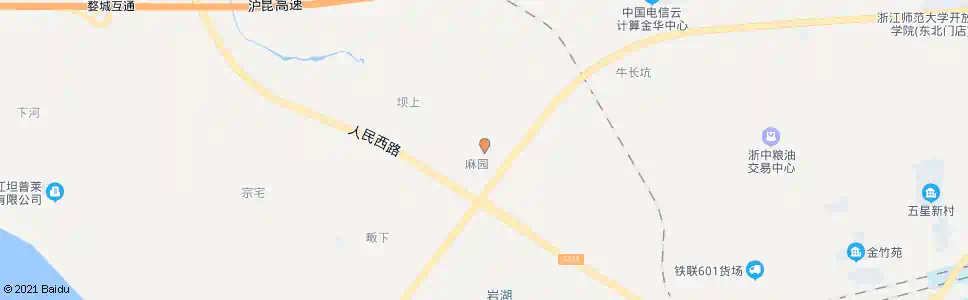 金华麻园_公交站地图_金华公交_妙搜公交查询2025