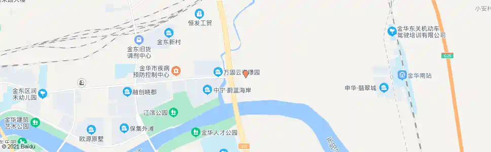 金华金欧路二环路口(蔚蓝海岸)_公交站地图_金华公交_妙搜公交查询2025
