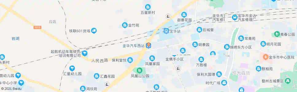 金华汽车西站(迪耳路环城西路)_公交站地图_金华公交_妙搜公交查询2025