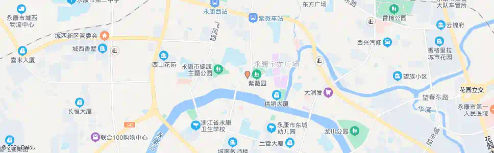 金华龙川公园西门_公交站地图_金华公交_妙搜公交查询2025