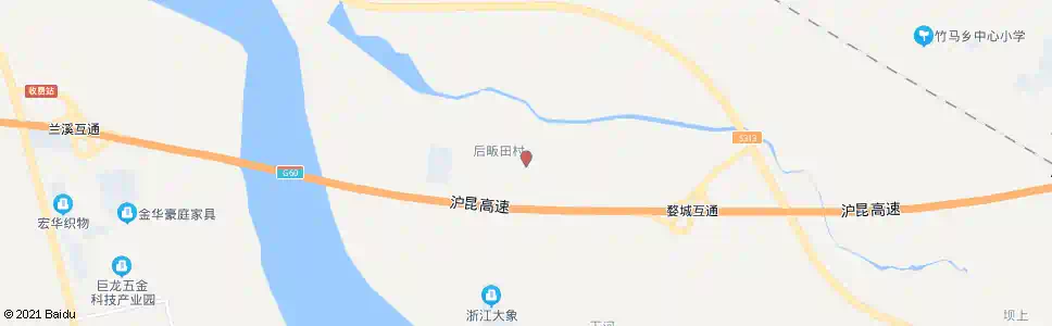 金华后畈田_公交站地图_金华公交_妙搜公交查询2025