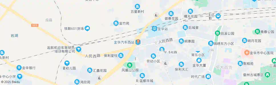 金华何店西_公交站地图_金华公交_妙搜公交查询2025