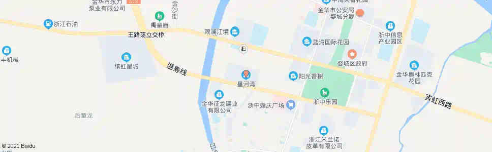 金华竞达星河湾_公交站地图_金华公交_妙搜公交查询2025