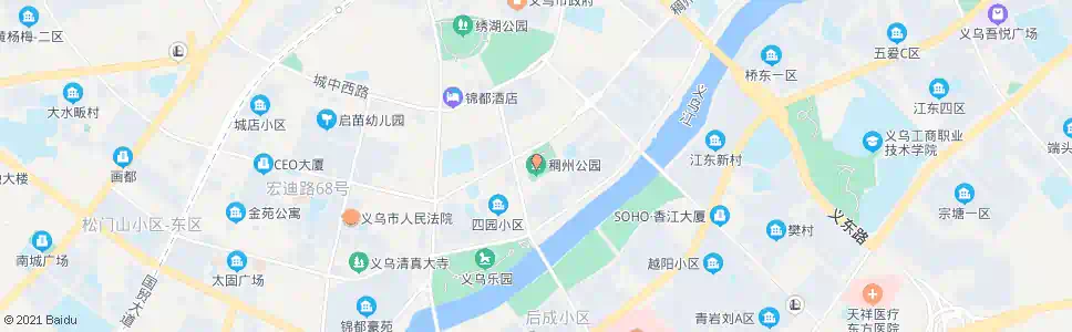金华稠州公园_公交站地图_金华公交_妙搜公交查询2025