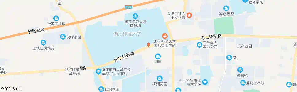 金华二环北路师大街口_公交站地图_金华公交_妙搜公交查询2025