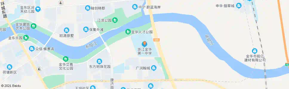 金华北苑中学1_公交站地图_金华公交_妙搜公交查询2025