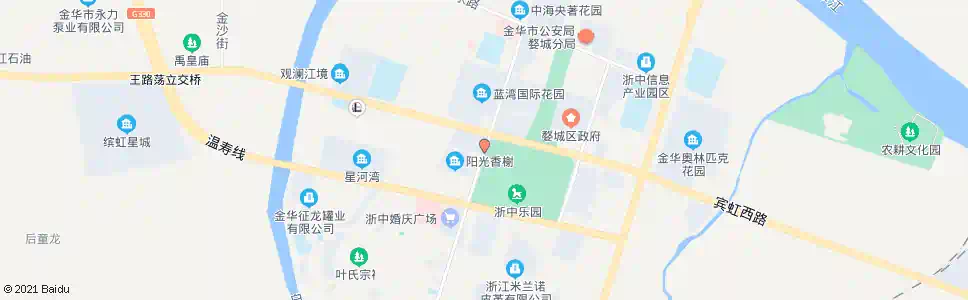 金华阳光香榭_公交站地图_金华公交_妙搜公交查询2025