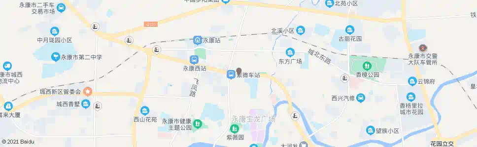 金华紫微路口_公交站地图_金华公交_妙搜公交查询2025