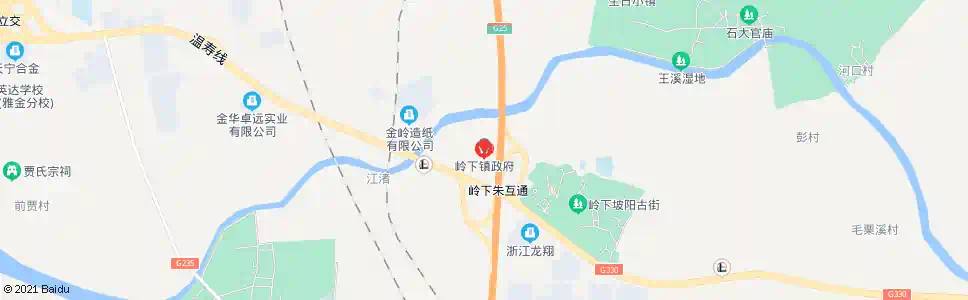 金华岭下(镇政府)_公交站地图_金华公交_妙搜公交查询2025