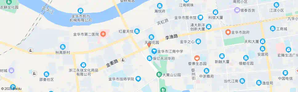 金华李渔路环城西路口_公交站地图_金华公交_妙搜公交查询2025