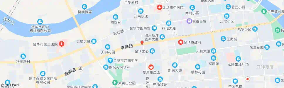 金华李渔路婺州街口_公交站地图_金华公交_妙搜公交查询2025