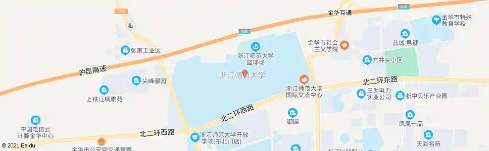 金华浙师大北_公交站地图_金华公交_妙搜公交查询2025