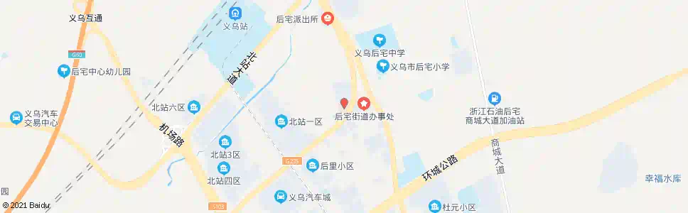 金华后宅卫生院_公交站地图_金华公交_妙搜公交查询2025