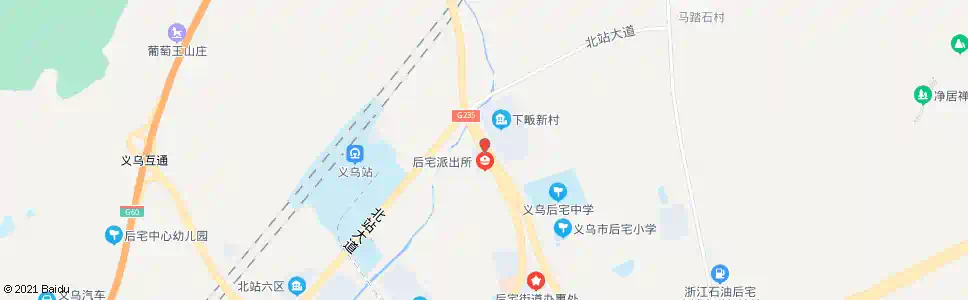 金华后宅交警队_公交站地图_金华公交_妙搜公交查询2025