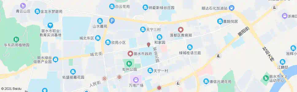 丽水天宁二村南_公交站地图_丽水公交_妙搜公交查询2025