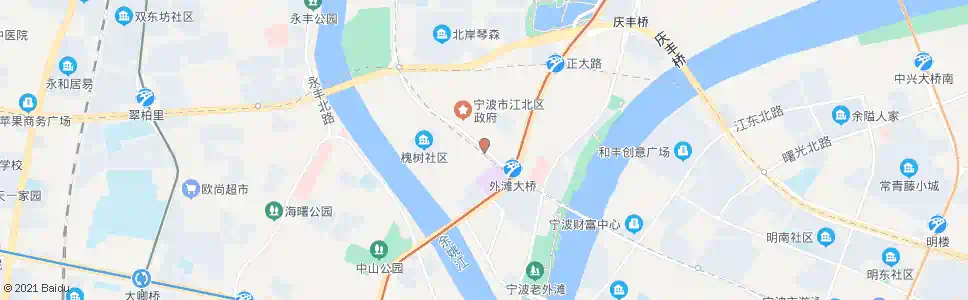 宁波外滩大桥西_公交站地图_宁波公交_妙搜公交查询2025