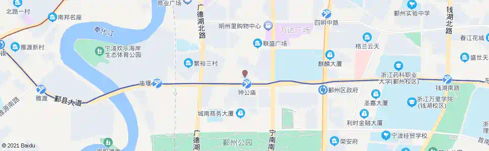 宁波钟公庙菜场_公交站地图_宁波公交_妙搜公交查询2025