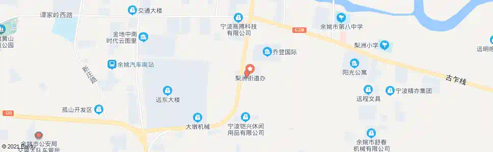 宁波梨洲街道_公交站地图_宁波公交_妙搜公交查询2025