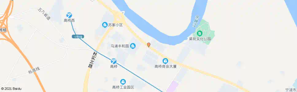 宁波高峰新村(梁祝小区)_公交站地图_宁波公交_妙搜公交查询2025