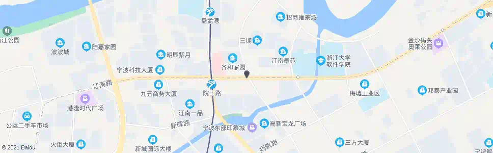 宁波江南路创苑路口_公交站地图_宁波公交_妙搜公交查询2025